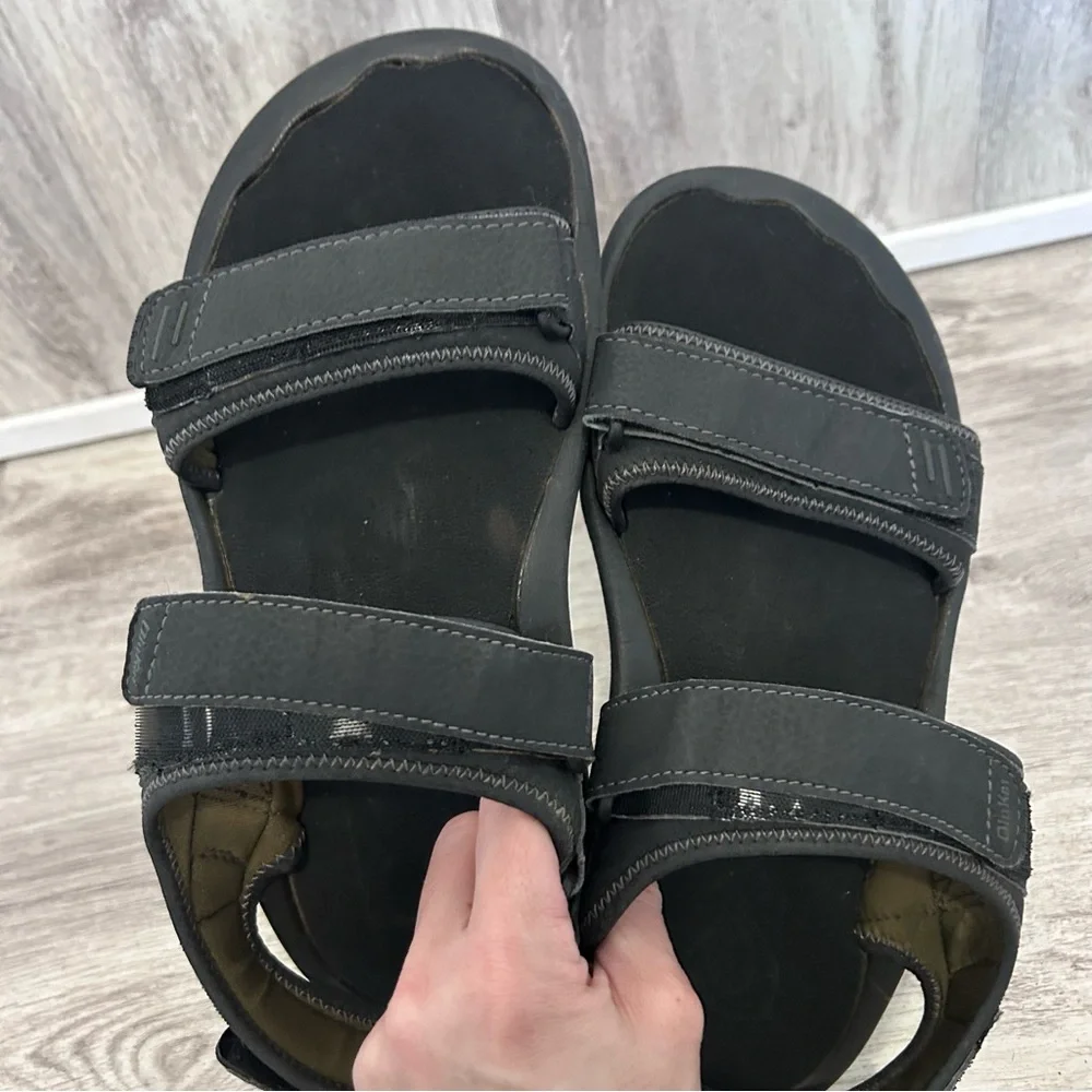 Olukai Waterproof Hiking Sandal Men's 10 Black Sz Hokua pahu Beach Outdoor